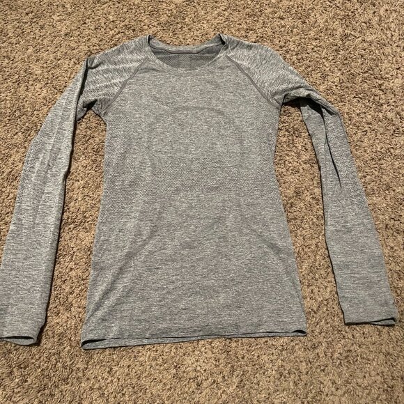 Lululemon Swiftly Tech Long Sleeve 2.0, Women's Size 6, Slate / White Color - Picture 4 of 8